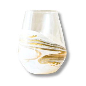 LL GOLD QUARTZ RESIN STEMLESS GLASS