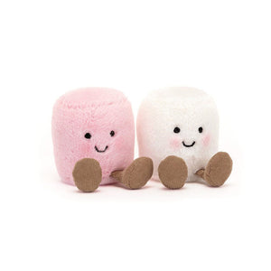 AMUSEABLES PAIR OF MARSHMALLOWS Plush Toy Jellycat 