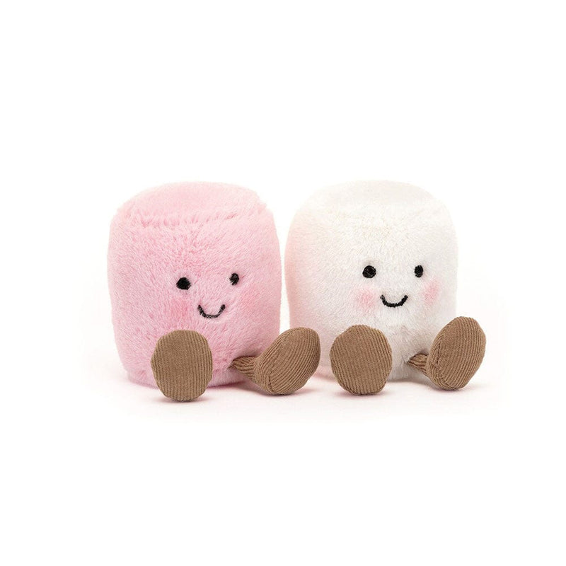 AMUSEABLES PAIR OF MARSHMALLOWS Plush Toy Jellycat 