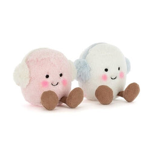 AMUSEABLES TOASTIE PINK WHITE MARSH Plush Toy Jellycat 