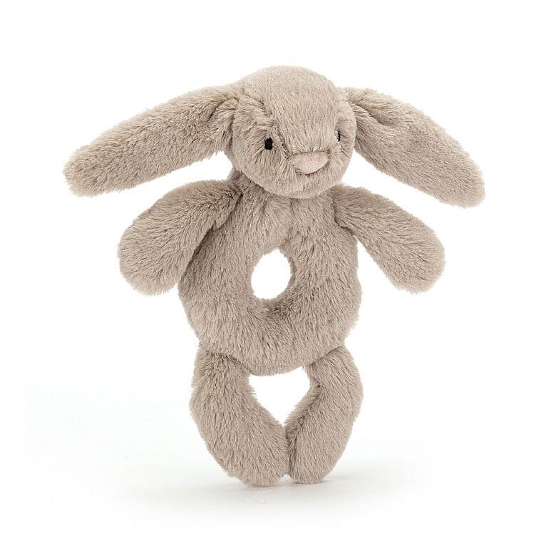 Bashful Beige Bunny Rattle Plush Toy Jellycat 