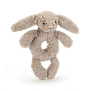 Bashful Beige Bunny Rattle Plush Toy Jellycat 