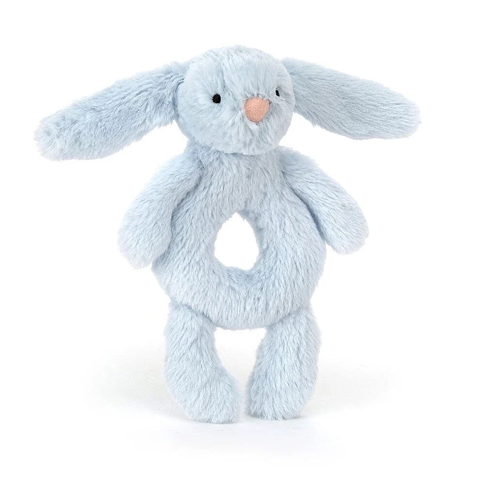 Bashful Blue Bunny Rattle Plush Toy Jellycat 
