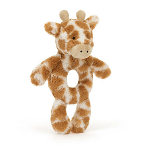 BASHFUL GIRAFFE Plush Toy Jellycat BASHFUL GIRAFFE RING RATTLE 