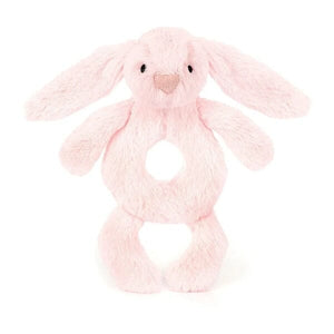 BASHFUL PINK BUNNY RING RATTLE Plush Toy Jellycat 