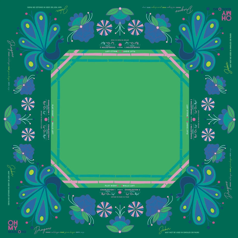 BIRDIE GREEN MAHJONG MAT Games OH MY MAHJONG 