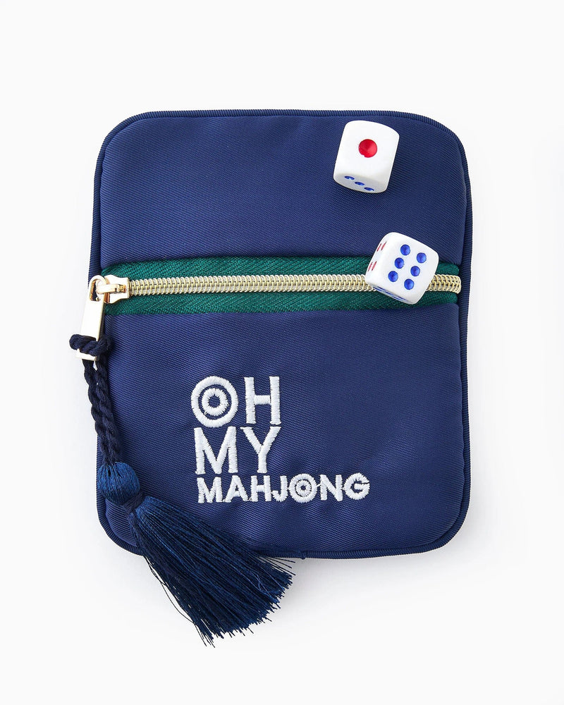 BLUE DICE AND COIN MAHJONG BAG Games OH MY MAHJONG 