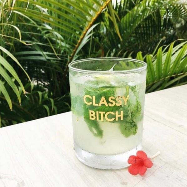 CLASSY BITCH ROCKS GLASS Glassware Tabula Rasa Essentials 