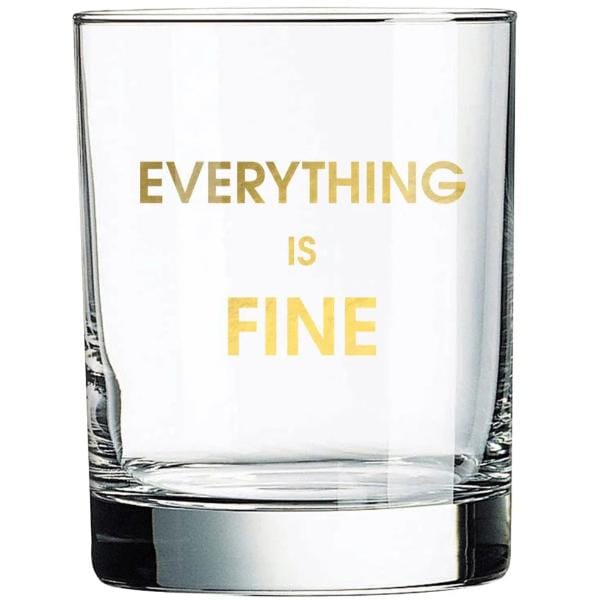 EVERYTHING IS FINE ROCK GLASS Glassware Tabula Rasa Essentials 