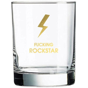 FUCKING ROCKSTAR ROCKS GLASS Glassware Tabula Rasa Essentials 