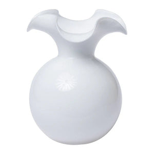 HIBISCUS GLASS WHITE MED VASE Vase Vietri 