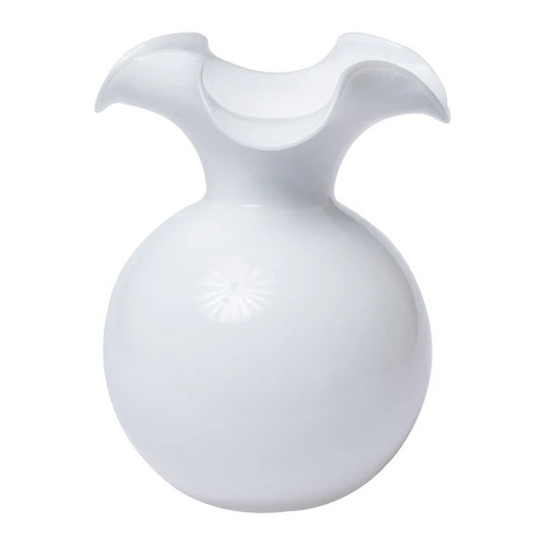 HIBISCUS GLASS WHITE MED VASE Vase Vietri 