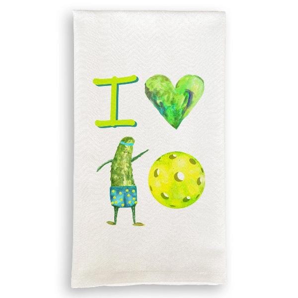 I LOVE PICKLEBALL FLOURSACK TOWEL Flour Sack Towel TABULA RASA ESSENTIALS 