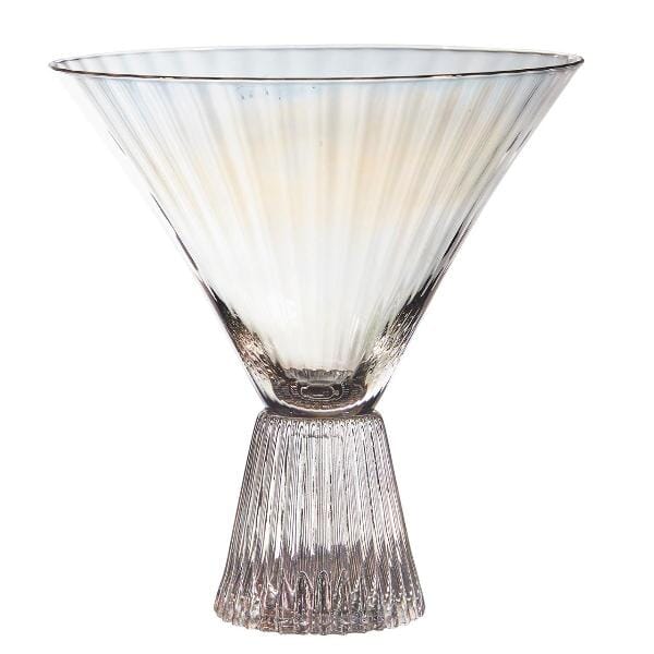 IRIDESCENT BEVELED MARTINI GLASS Glassware Tabula Rasa Essentials 