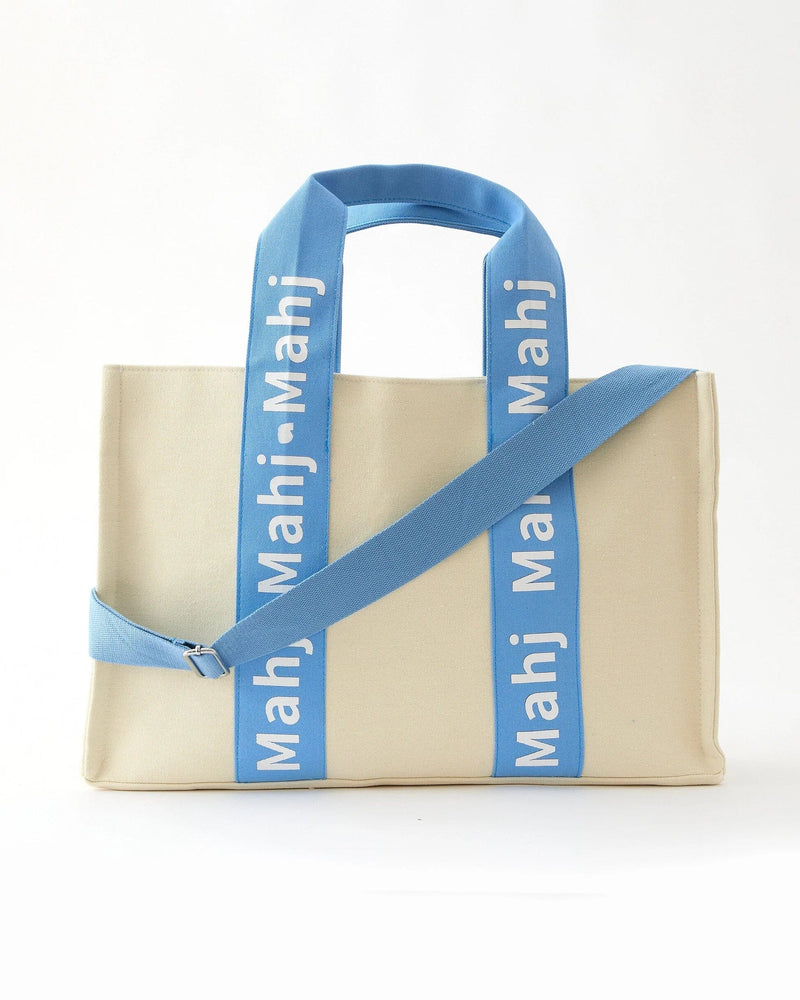 LIGHT BLUE MAHJONG TOTE Games OH MY MAHJONG 