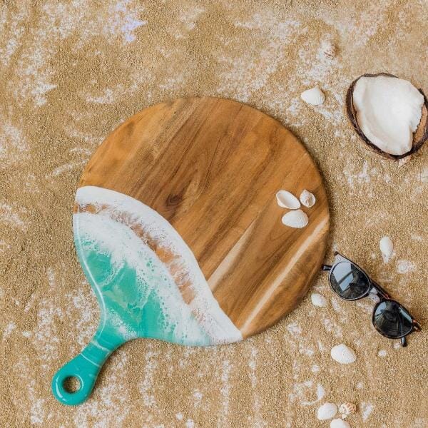 LL CARIBBEAN ROUND PADDLE RESIN CHEESEBOARD Cheeseboard LYNN LIANA SERVEWARE 