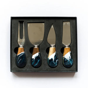 LL NAVY WHT MET KNIFE SET Serveware LYNN LIANA SERVEWARE21 