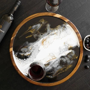 LL ONYX RESIN LAZY SUSAN Cheeseboard LYNN LIANA SERVEWARE 