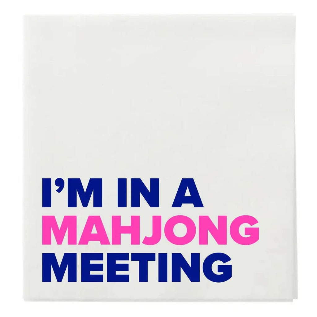 MAHJONG MAHJ MEETING COCKTAIL NAPKIN Napkins TABULA RASA ESSENTIALS 