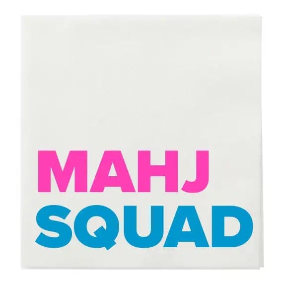 MAHJONG MAHJ SQUAD COCKTAIL NAPKINS Napkins TABULA RASA ESSENTIALS 