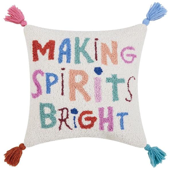 MAKING SPIRITS BRIGHT TASSEL PILLOW Pillow TABULA RASA ESSENTIALS 