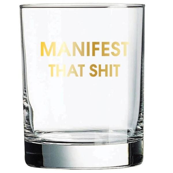 MANIFEST THAT SH*T ROCKS GLASS Glassware Tabula Rasa Essentials 