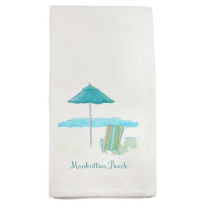 MB BLUE BEACH CHAIR FLOURSACK TOWEL Flour Sack Towel FRENCH GRAFITTI 