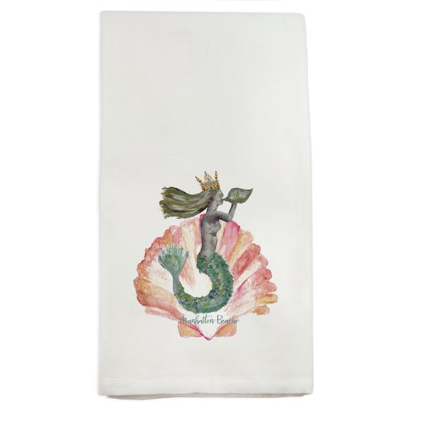 MB MERMAID FLOURSACK TOWEL Flour Sack Towel FRENCH GRAFITTI 