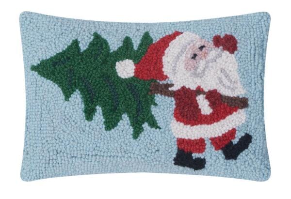 SANTA W/TREE HOOK PILLOW Pillow TABULA RASA ESSENTIALS 