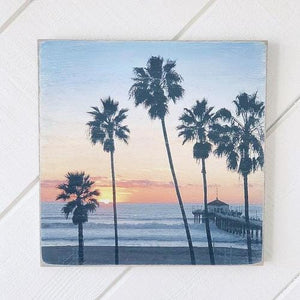 SG SUNSET PALMS BAMBOO COASTER Coasters Simply Grateful 