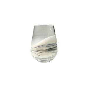 LL MARBLE RESIN STEMLESS GLASS