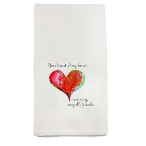 YOUR HEART AND MY HEART FLOURSACK TOWEL Flour Sack Towel FRENCH GRAFITTI 