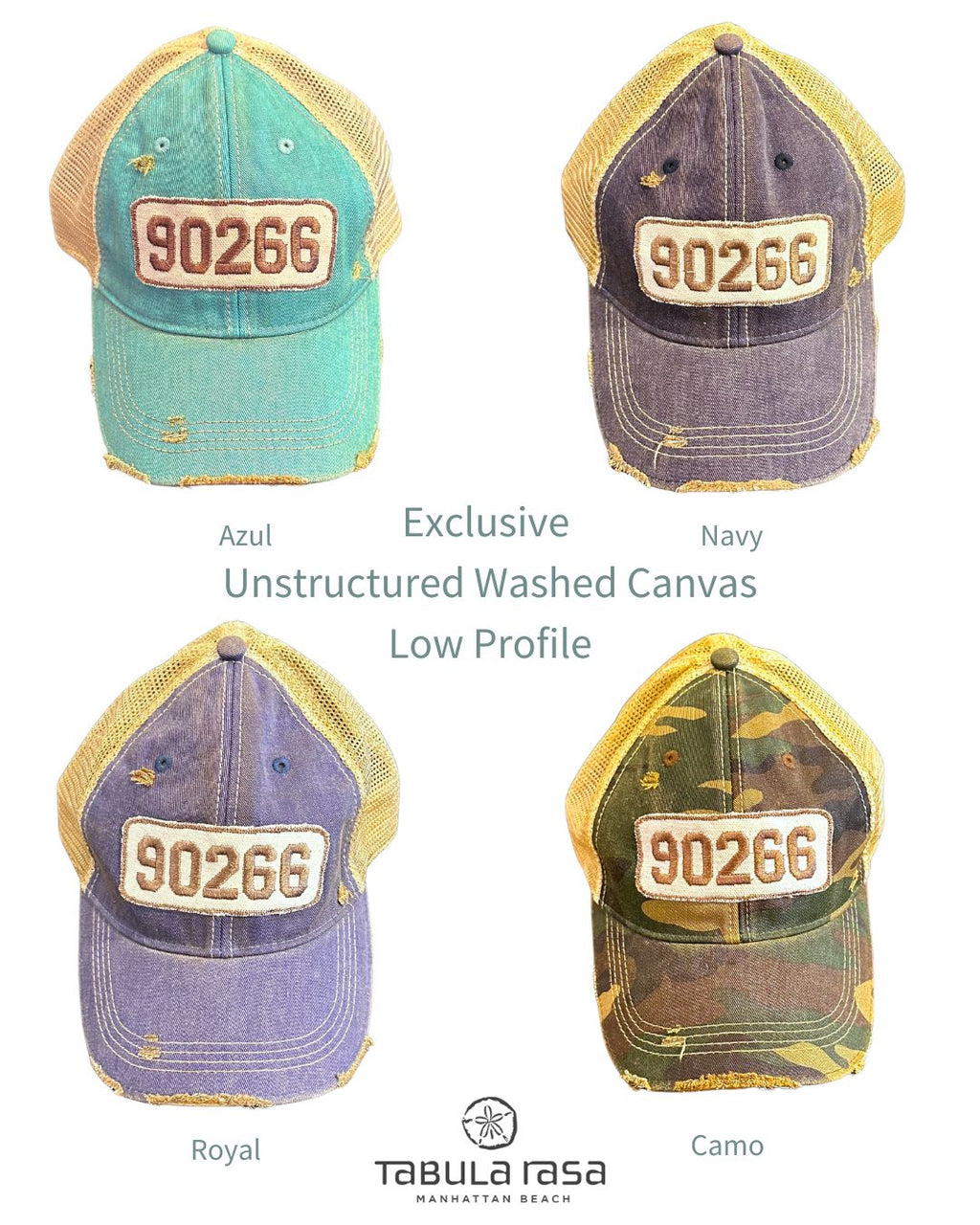 ZIP CODE 90266 BALLCAP BASEBALL CAP TABULA RASA ESSENTIALS 