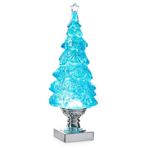 Blue Light Swirling Tree 14" Holiday Decor TABULA RASA ESSENTIALS 