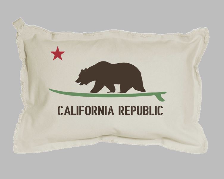 CA Surf Bear Baby Rectangle Pillow Pillow Tabula Rasa Essentials 