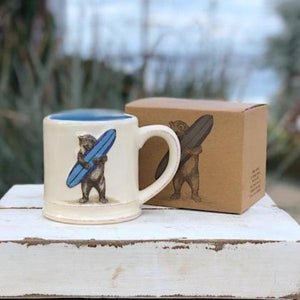 California Bear Surf Ceramic Mug Drinkware Tabula Rasa Essentials 