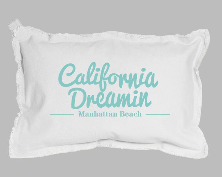 California Dreamin Baby Rectangle Pillow Pillow Tabula Rasa Essentials Aqua 