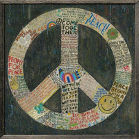Choose Peace 23"x23" Wall Art Wall Art Tabula Rasa Essentials 23"x23" Framed 