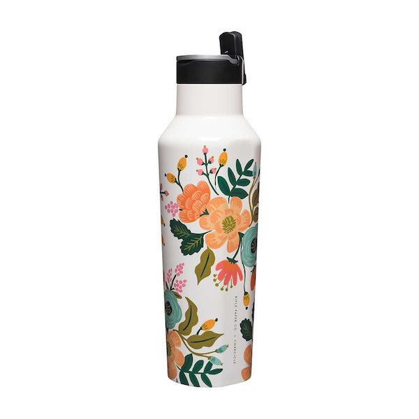 Cream Lively Floral Sport Canteen Canteen CORKCICLE. 