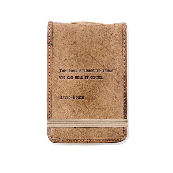 David Bowie Mini Leather Journal Journal Sugarboo 