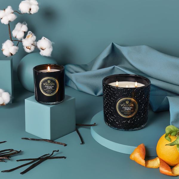 French Linen Classic Candle Candles Voluspa 