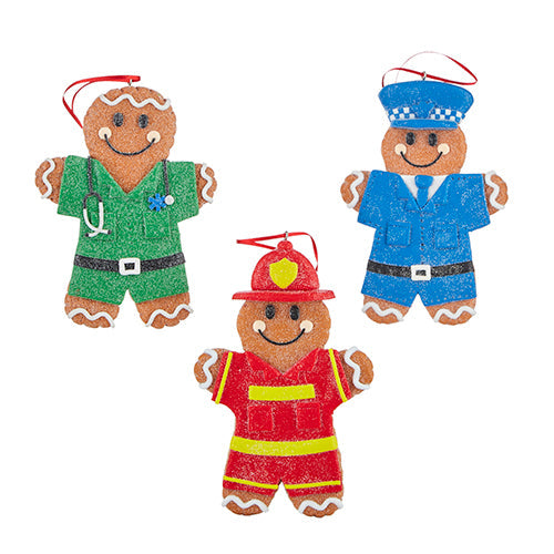 Gingerbread First Responder Ornament Holiday Ornament Tabula Rasa Essentials 