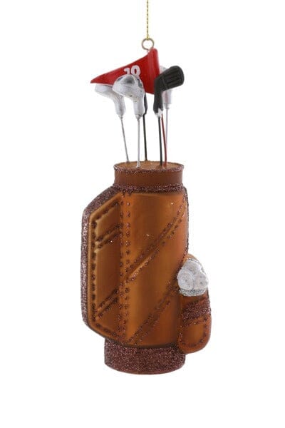 Glass Golf Bag 6" Holiday Ornament TABULA RASA ESSENTIALS 