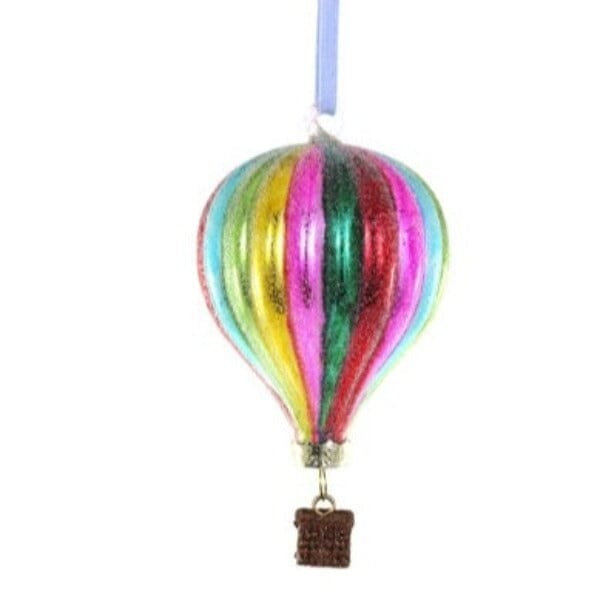 Glass Hot Air Balloon 4.5" Ornament Holiday Ornament TABULA RASA ESSENTIALS 