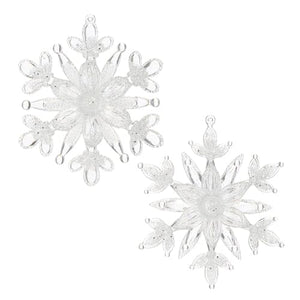 Glittered Snowflake 5" Ornament Holiday Ornament TABULA RASA ESSENTIALS 