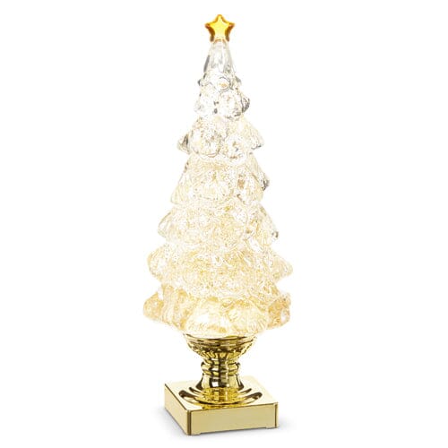 Gold Light Swirling Tree 14" Holiday Decor TABULA RASA ESSENTIALS 