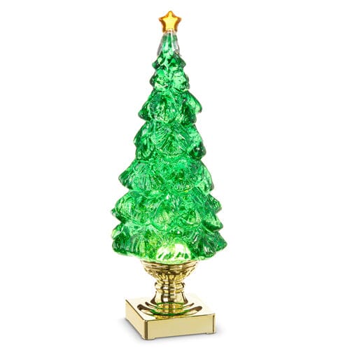 Green Light Swirling Tree 14" Holiday Decor TABULA RASA ESSENTIALS 