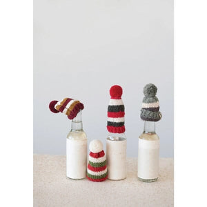 Knit Hat Bottle Topper Holiday Entertaining TABULA RASA ESSENTIALS 