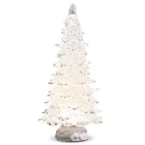 Lighted Tree with Snow & Swirl 15" Holiday Decor TABULA RASA ESSENTIALS 