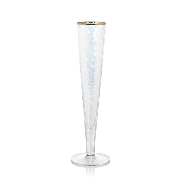 Luster White Slim Champagne Glass Drinkware Tabula Rasa Essentials 